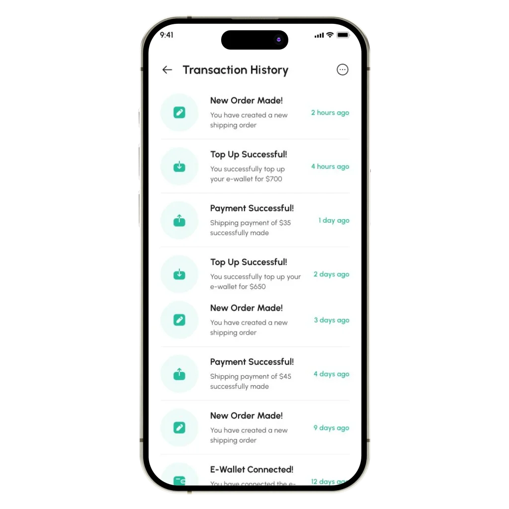 transaction history