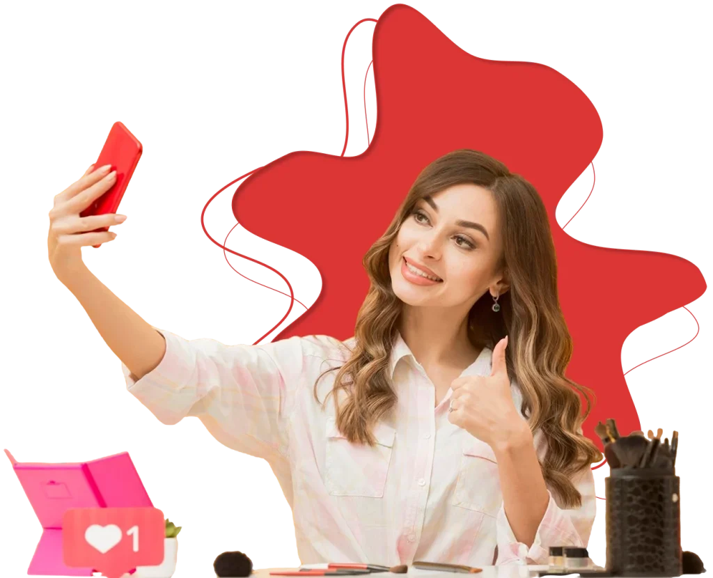girl taking selfie