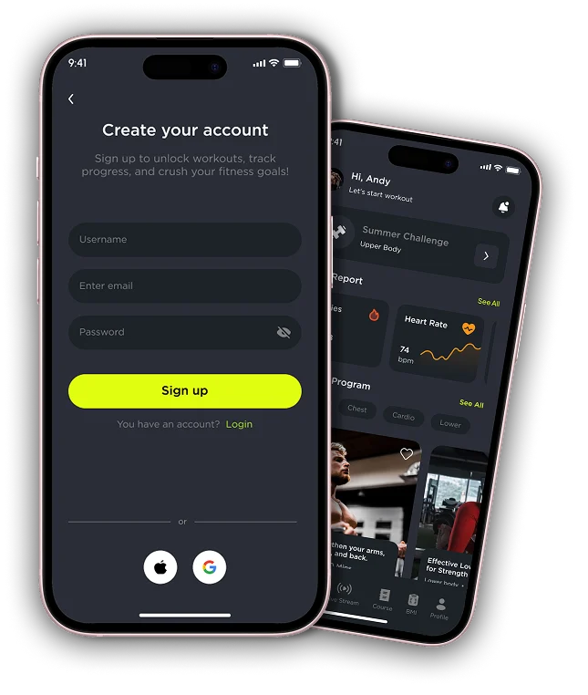 account creation screen