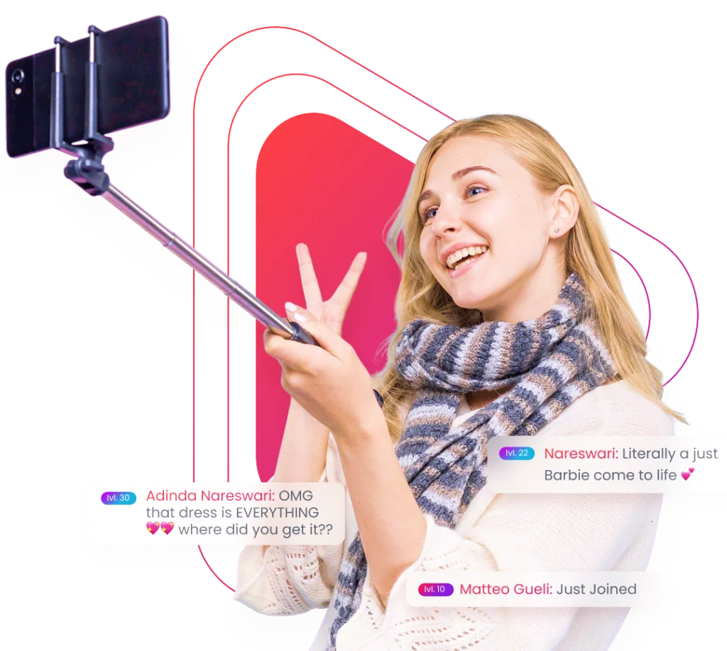 girl taking selfie