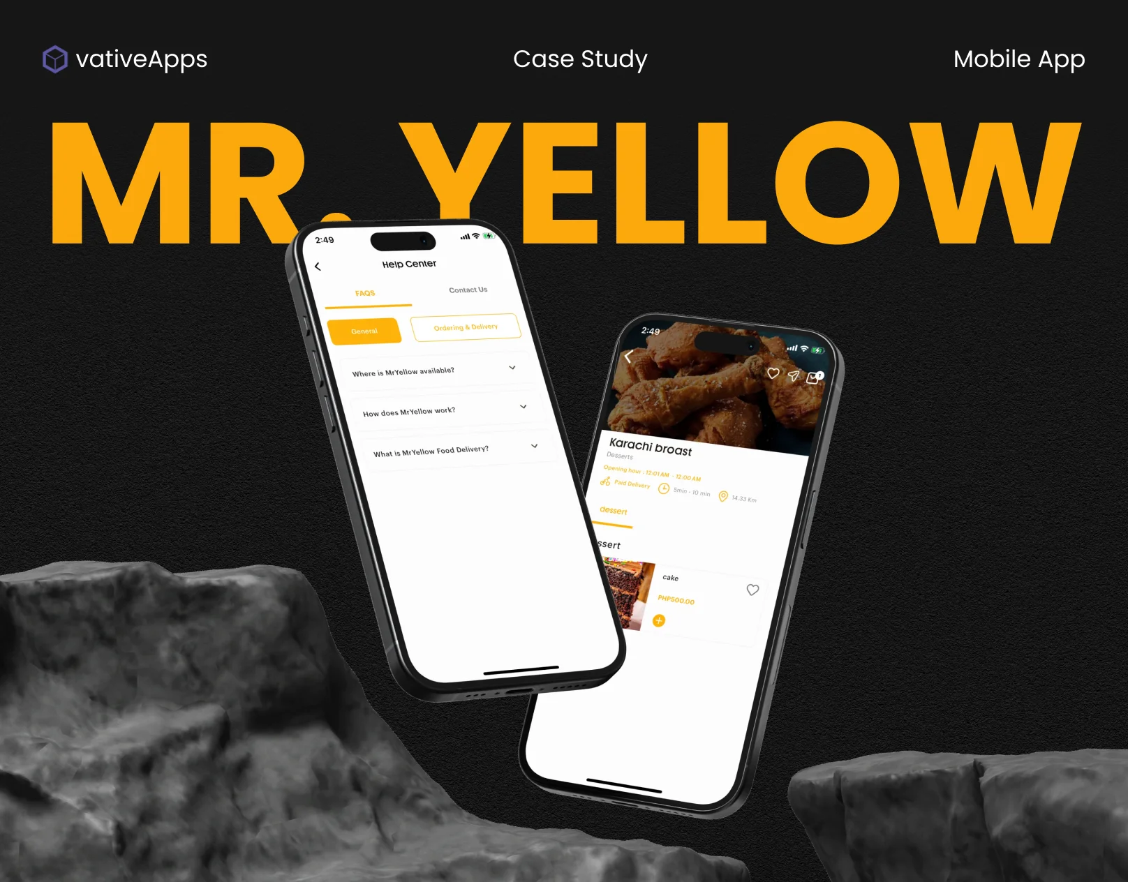 Case study 01 thumbnail — MrYellow branded food delivery app