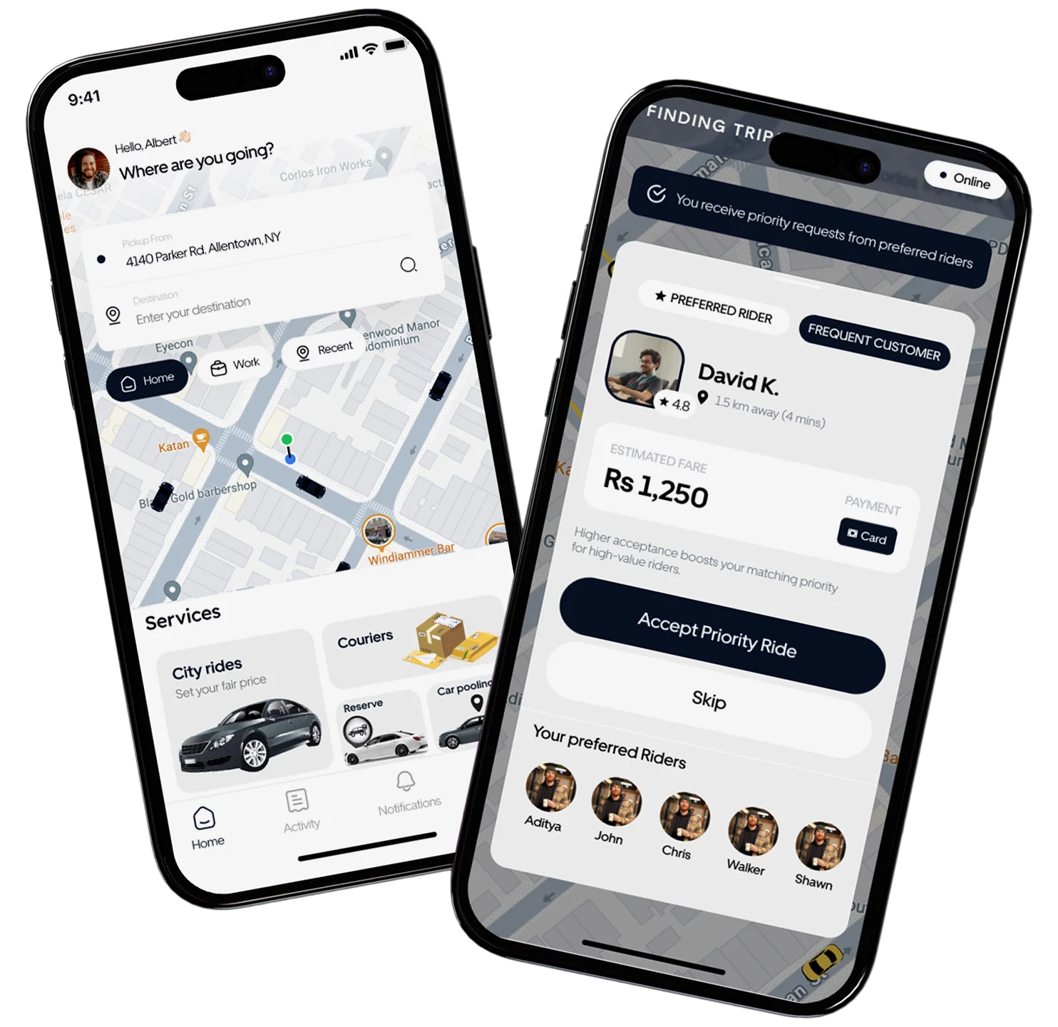 What taxi booking app development involves — admin panel