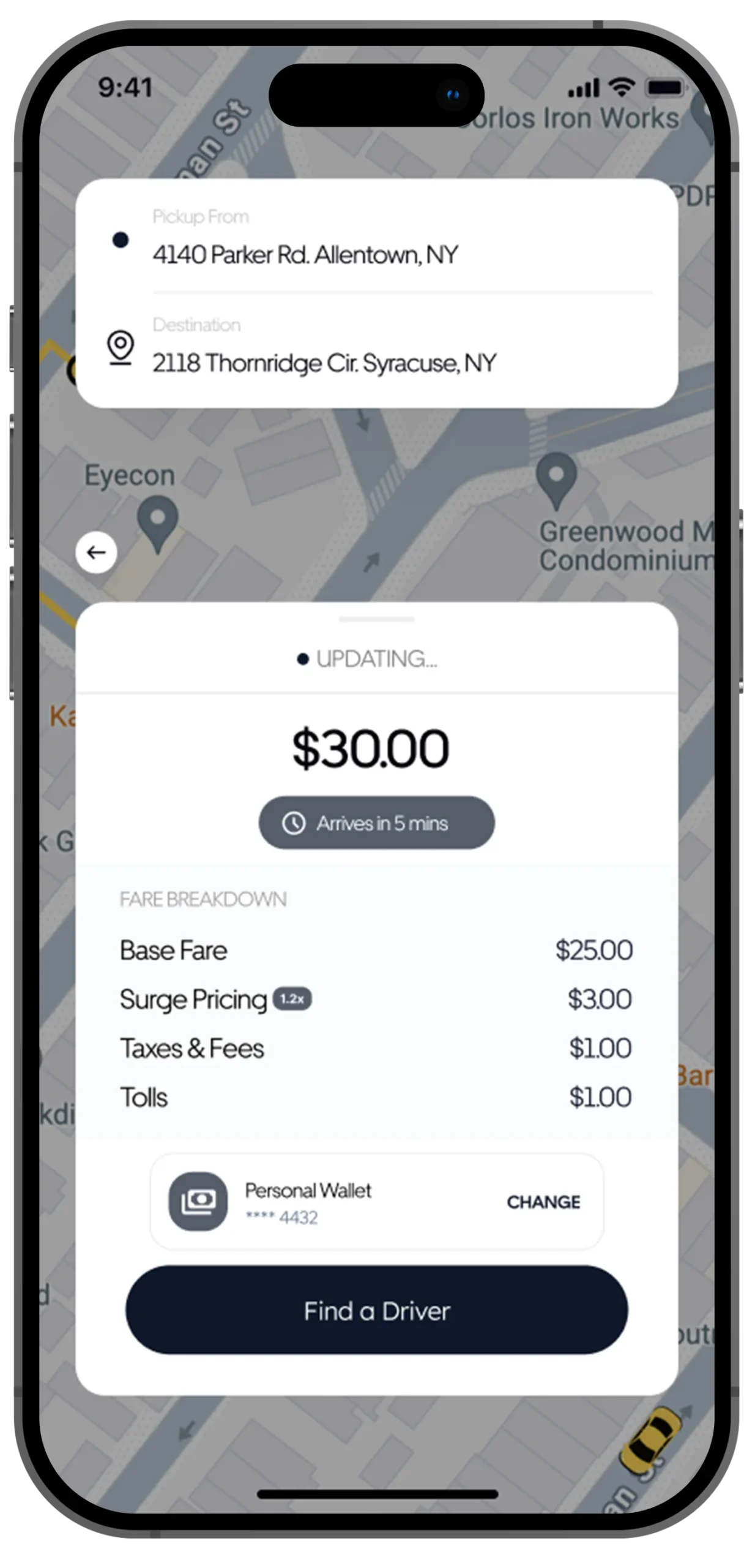 White-label taxi app — your brand, colors, and logo