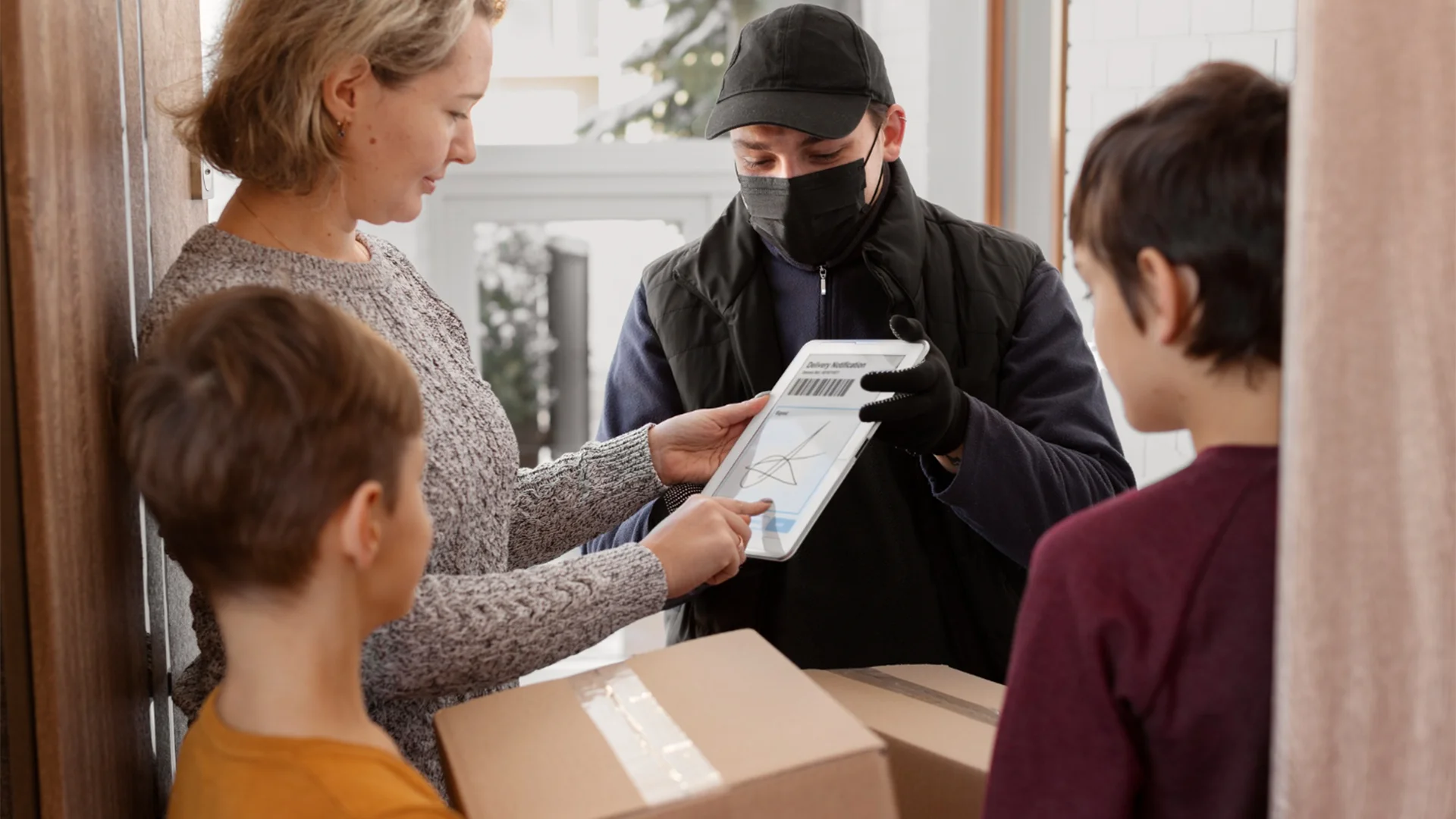 Alcohol and age-restricted product delivery app with age verification at checkout and at the door