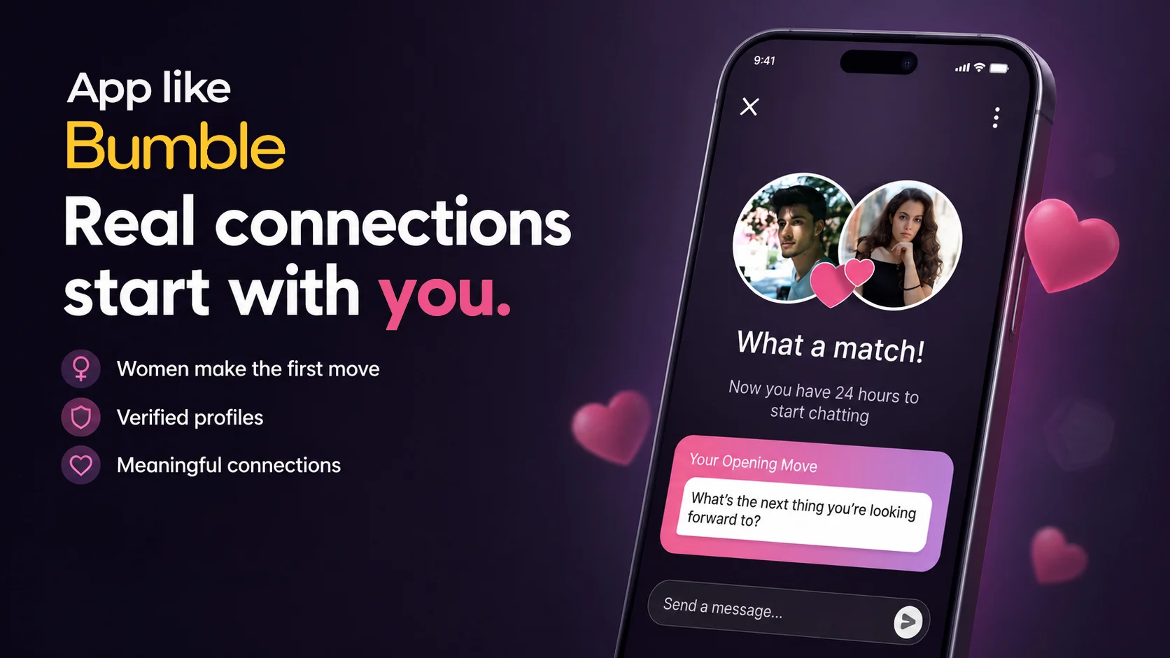 App like Bumble mockup