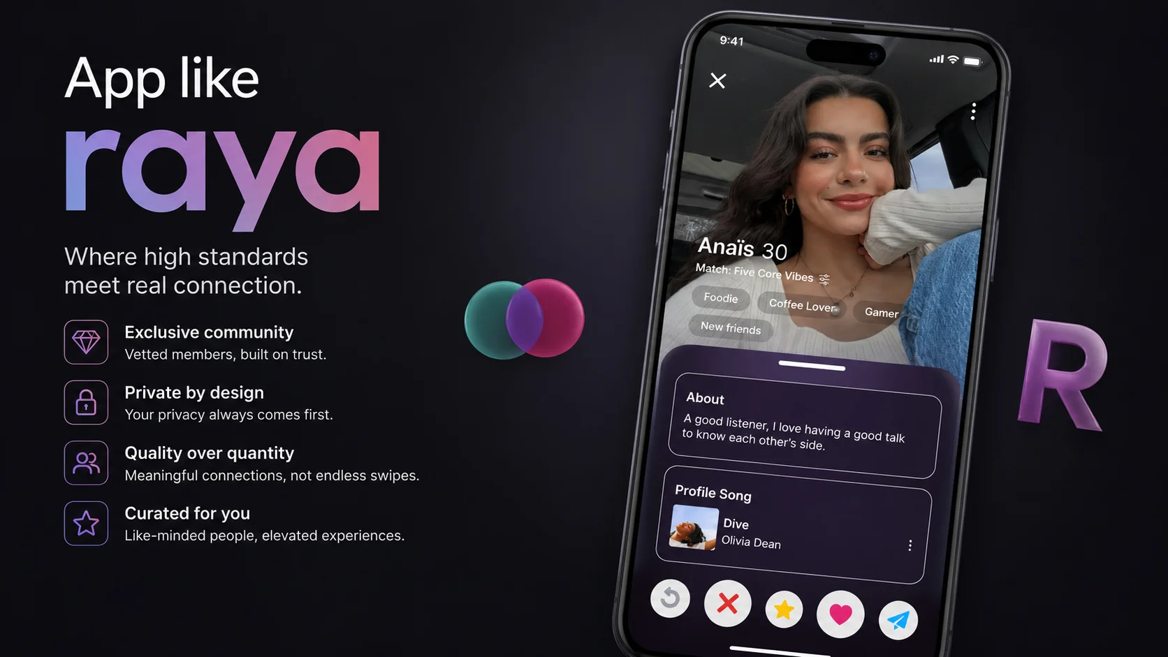 App like Raya mockup