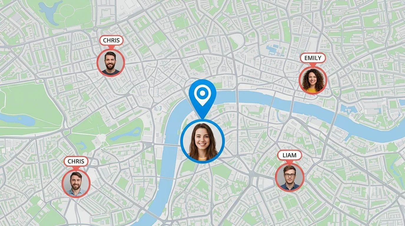 Location-based meetups dating app