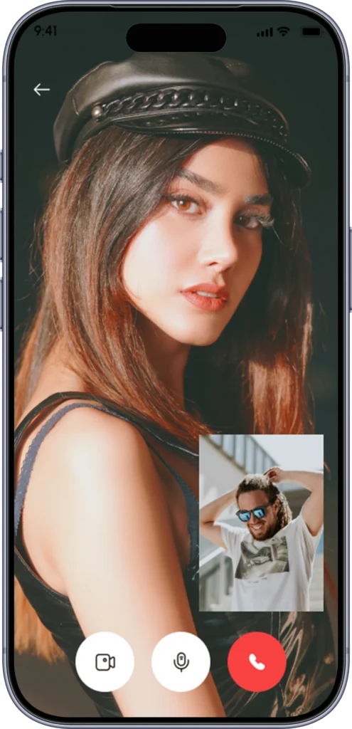 In-app video call between two matched users